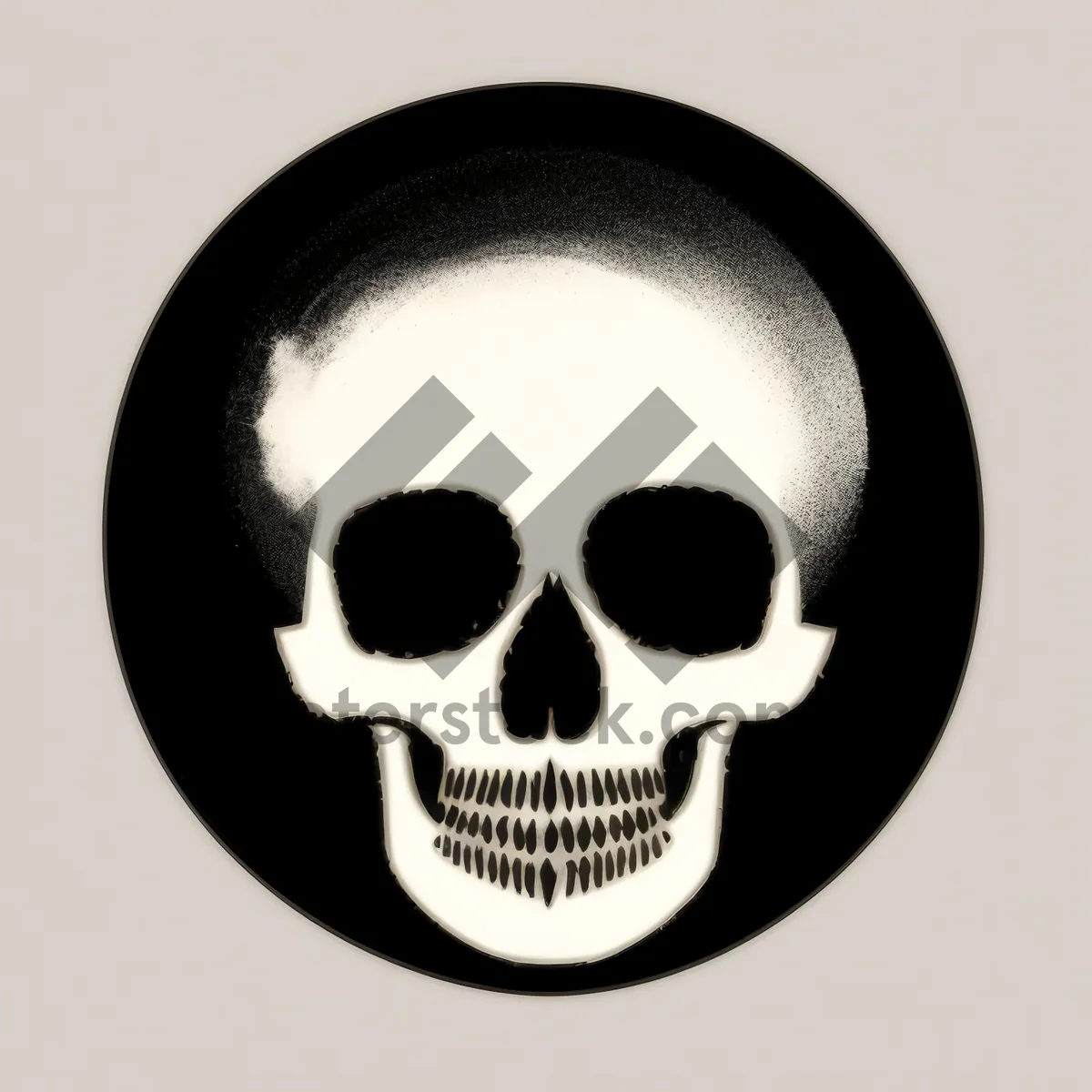 Picture of Scary Pirate Skull with Poison Symbol