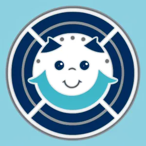 Black Cartoon Button Symbol Icon