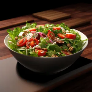 Fresh and Healthy Garden Salad with Vegetables