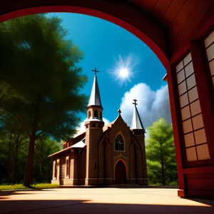 Ancient Orthodox Cathedral against Skyline.