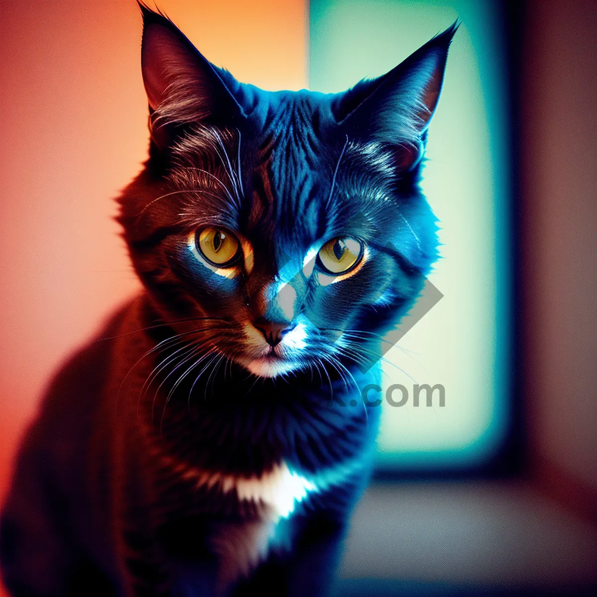 Picture of Adorable Young Gray Tabby Kitten with Expressive Eyes