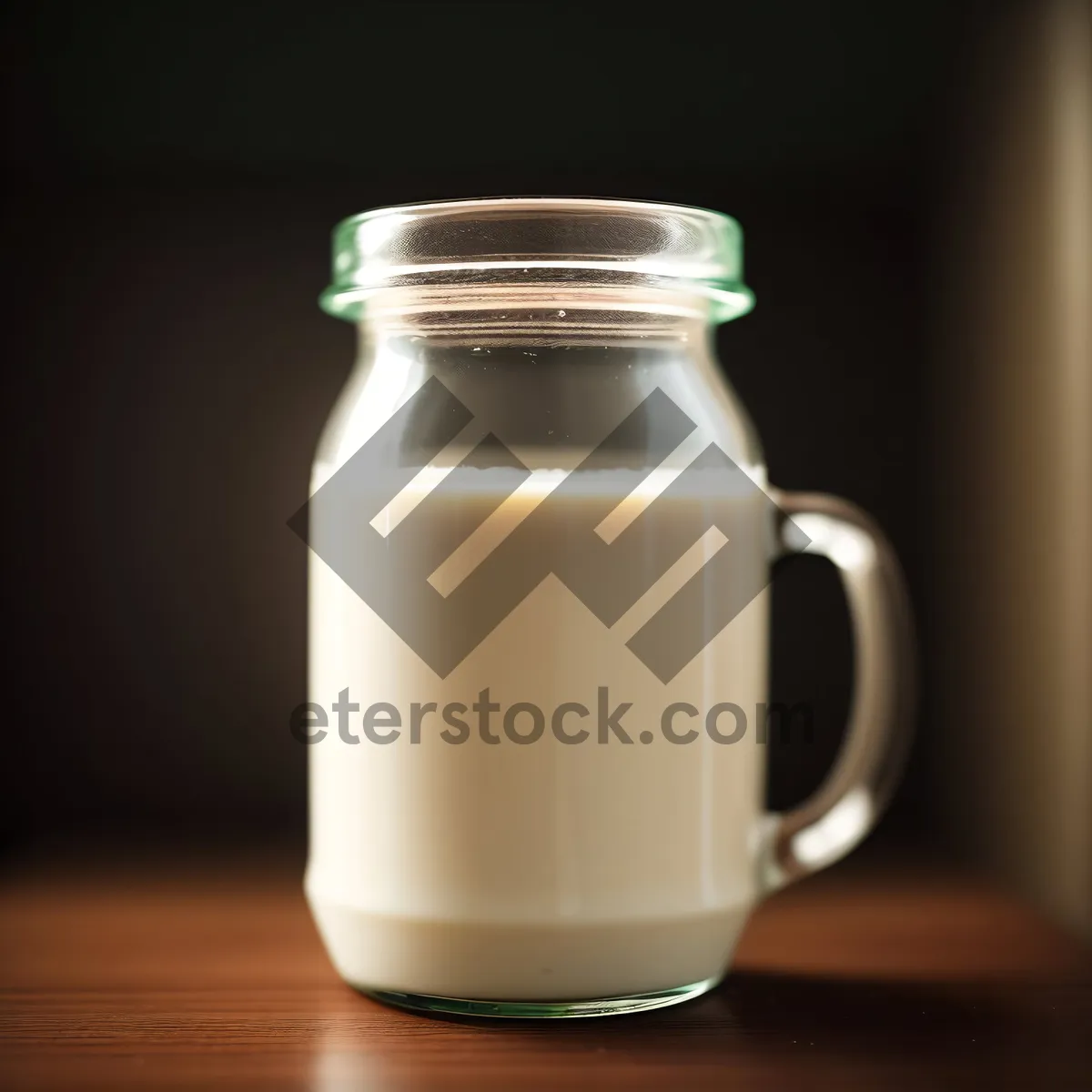 Picture of Milk Bottle: Refreshing and Nourishing Dairy Beverage in Glass Container