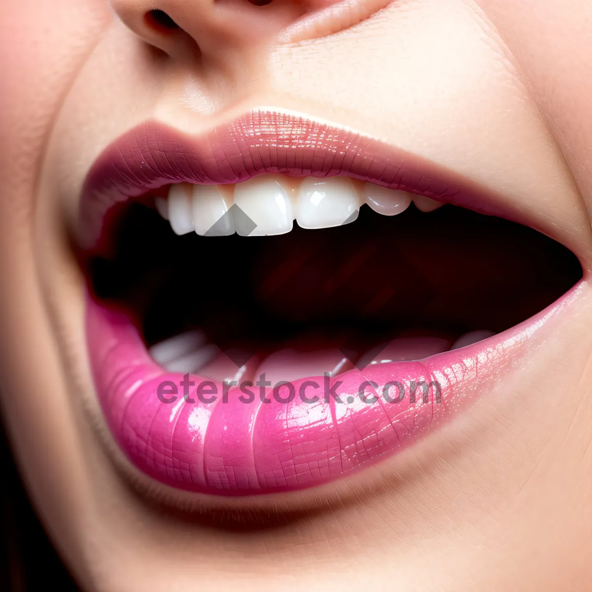 Picture of Glamorous Lips: Radiant Smile with Perfectly Applied Lipstick