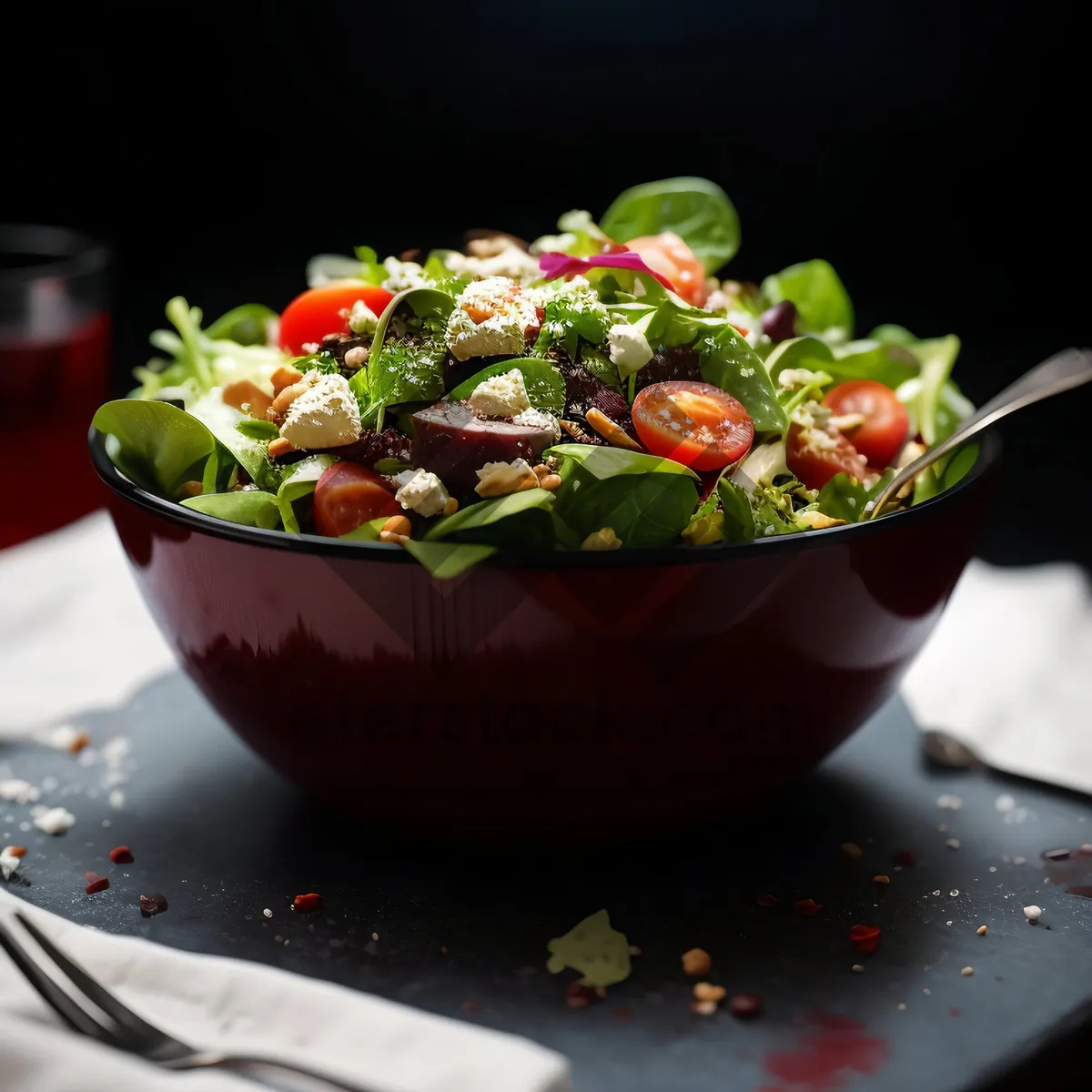Picture of Fresh Vegetable Salad with Peppers and Tomatoes