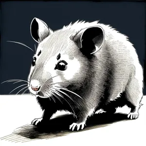 Furry Friend: Adorable Domestic Rat with Whiskers