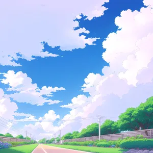 Vast Sky and Serene Countryside Landscape