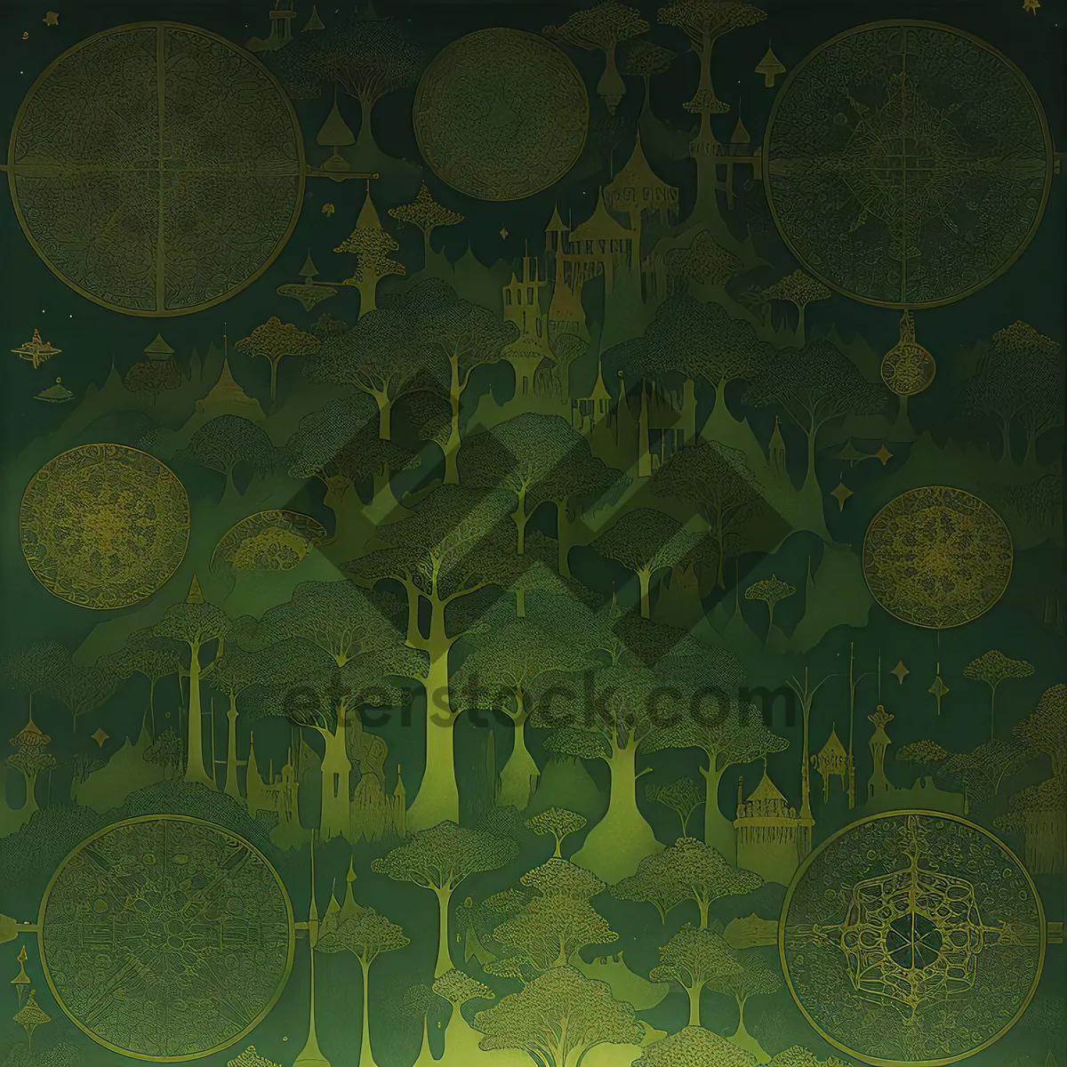 Picture of Fractal Artwork with Colorful Futuristic Design Pattern