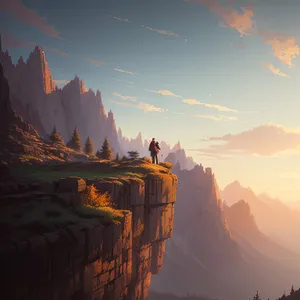 Grand Canyon Sunset: Majestic Mountain Landscape