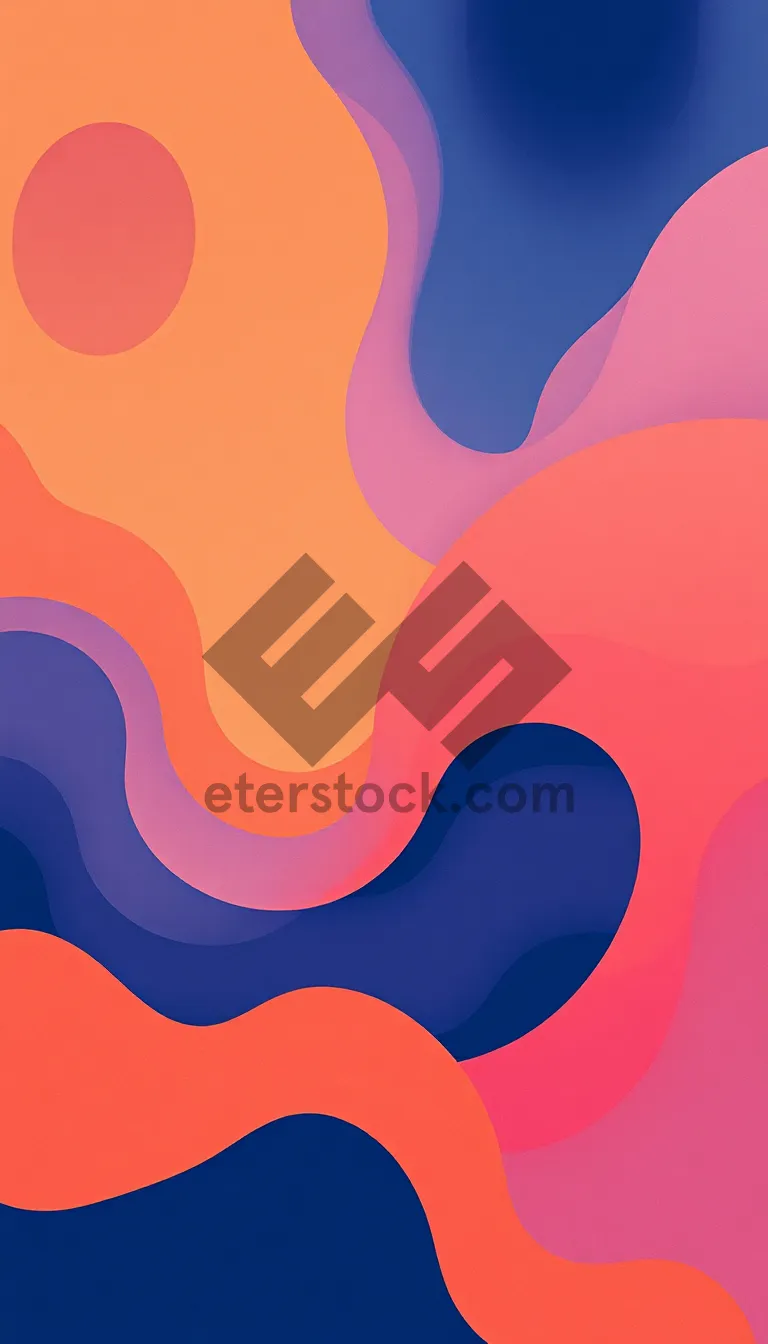 Picture of Geometric Wave Art Design Wallpaper