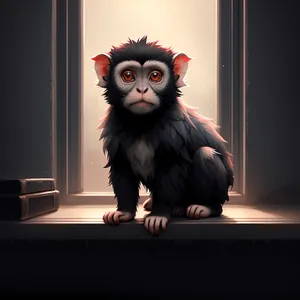 Wild Primate's Intense Gaze