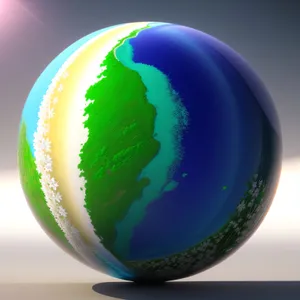 Global Map Sphere - 3D World Globe Icon