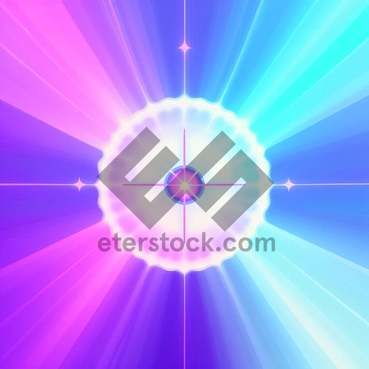 Picture of Colorful Laser Burst: Abstract Space Energy Ray