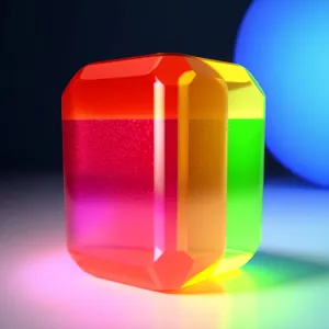 Shiny Glass LED Icon - 3D Solid Design