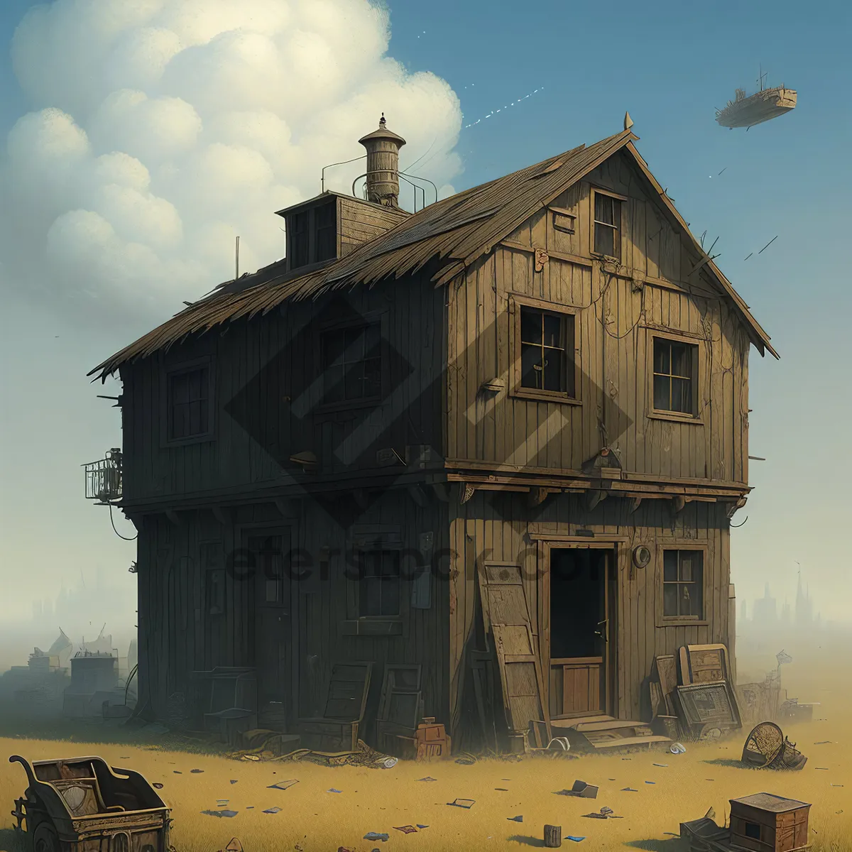 Picture of Old Farmhouse under Big Sky