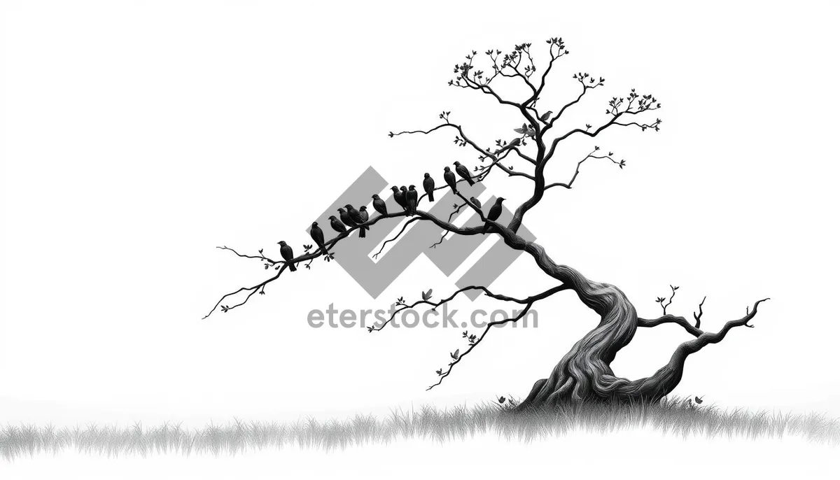 Picture of Black Tree Branch Silhouette Graphic Design