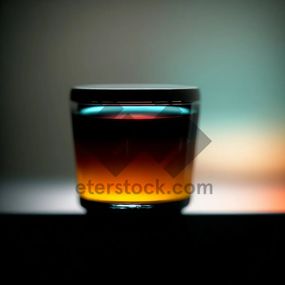 Picture of Refreshing Amber Cocktail in Glass