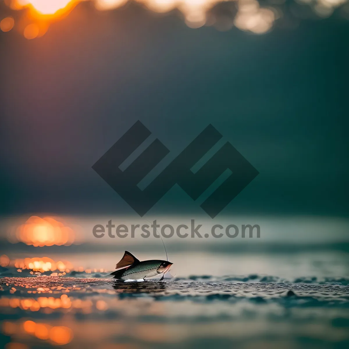 Picture of Sunset over the Ocean - Majestic Horizon
