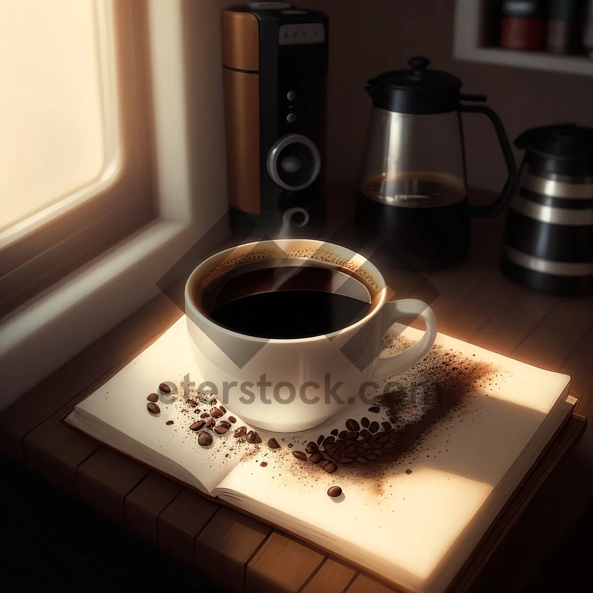 Picture of Caffeine Boost: Morning Espresso in a Coffee Mug