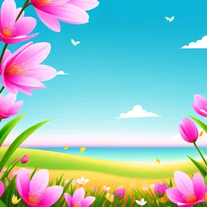 Colorful Floral Spring Tulip Design