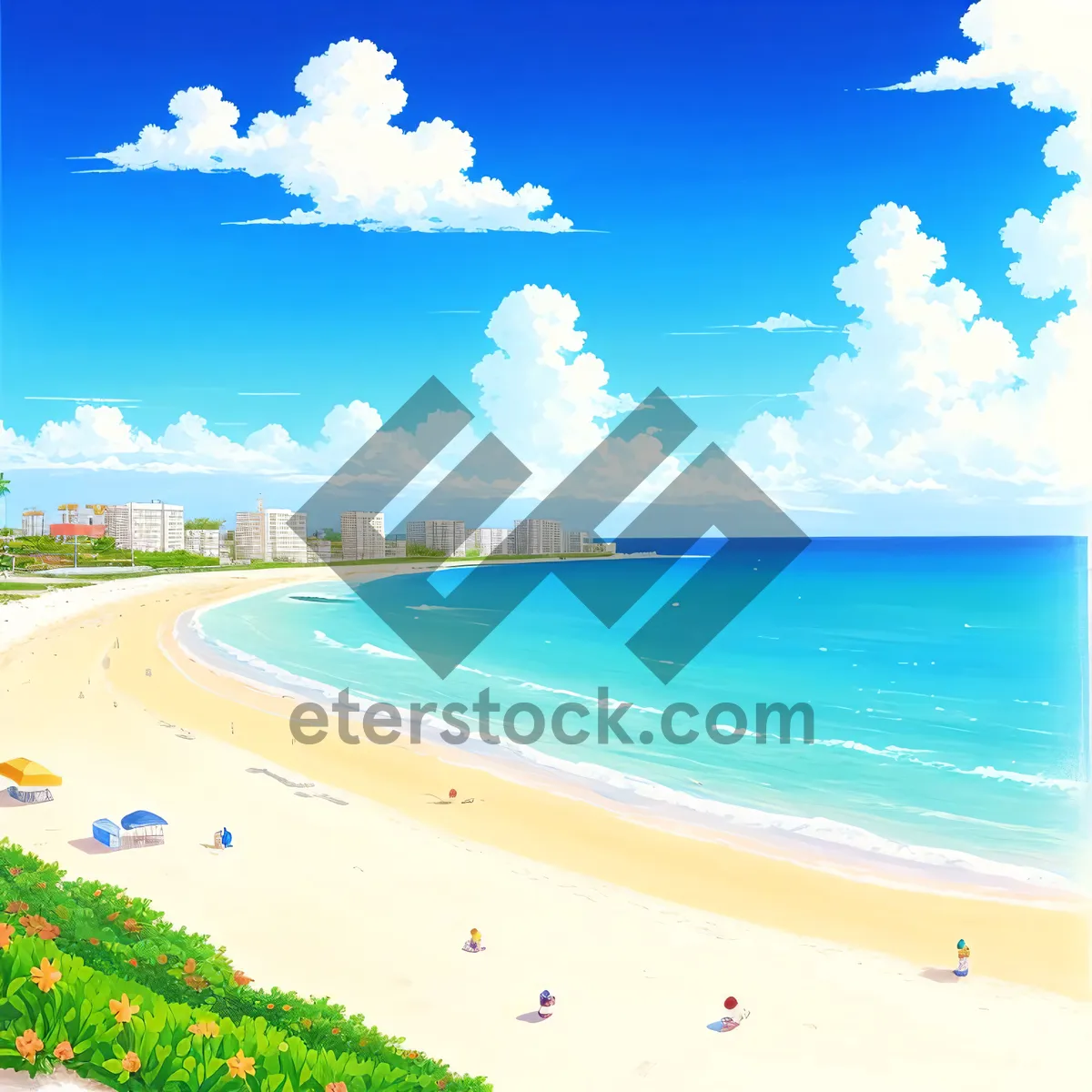 Picture of Paradise Bay's Serene Seascape Under Sunny Skies