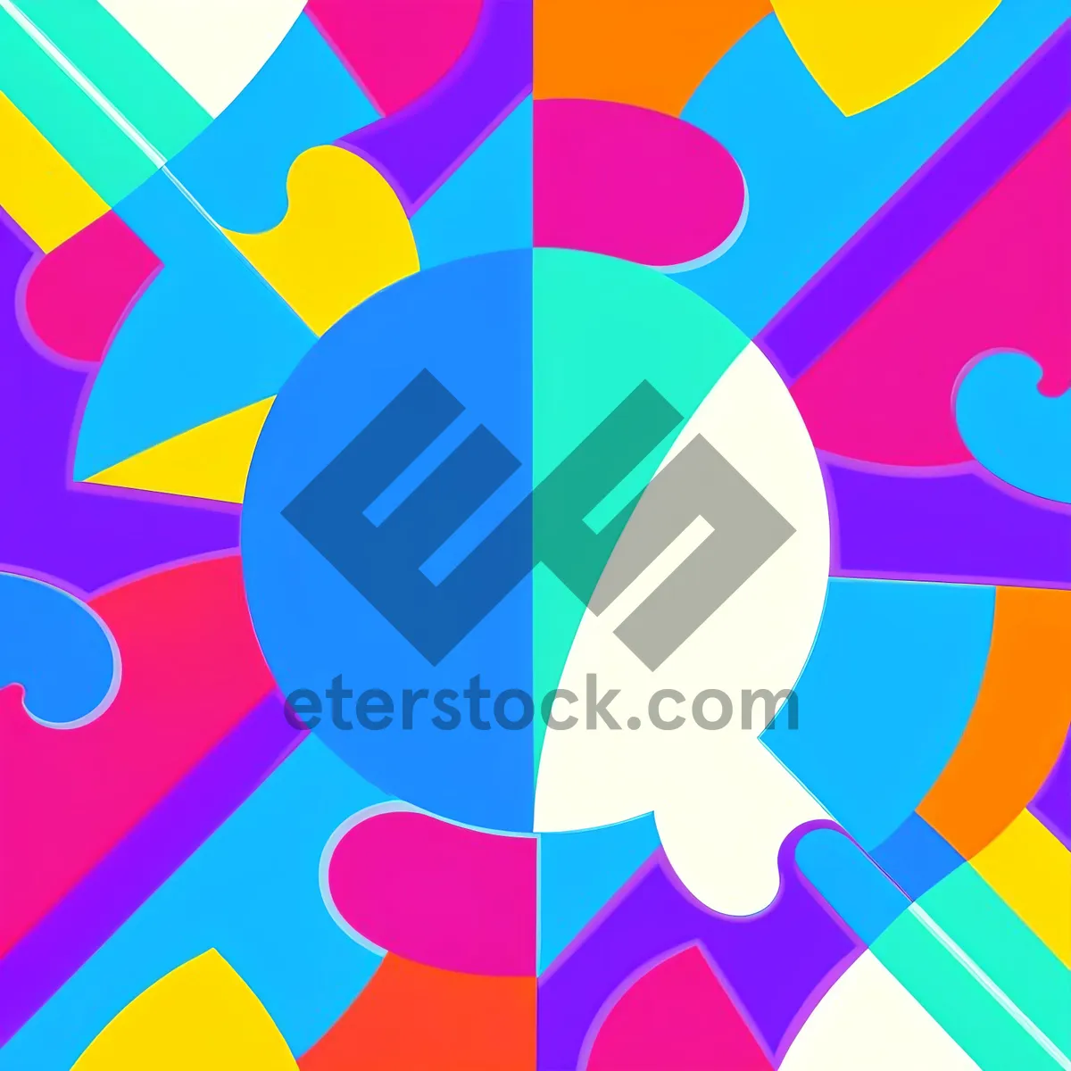 Picture of Vibrant Tile Pattern with Modern Graphic Element