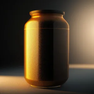 Yellow Lager: Refreshing Pill Bottle with Healthy Liquid