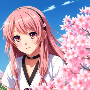 Fashionable and Fun Portrait of a Pretty Lady with Pink Hair