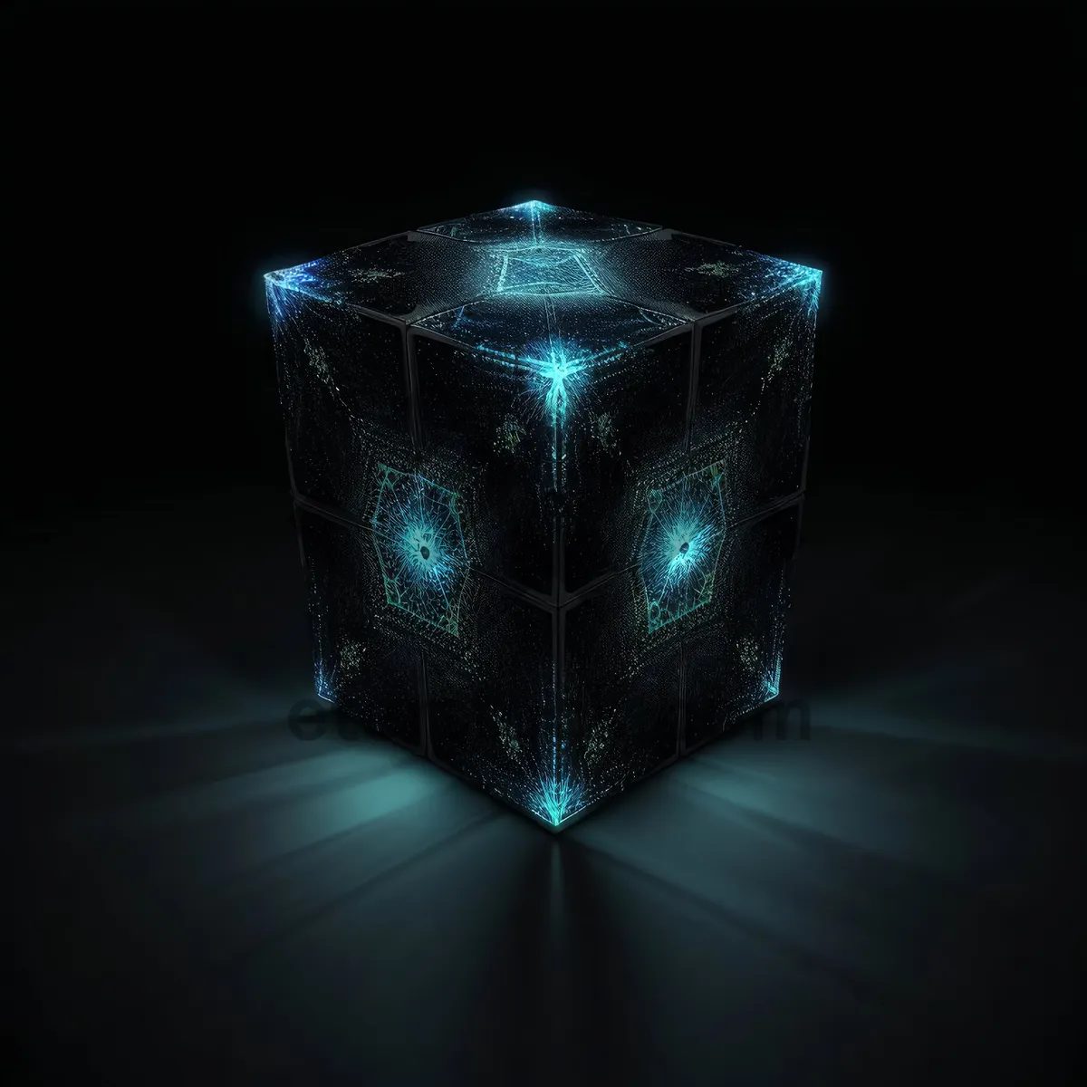 Picture of Glass gem design in 3D shape