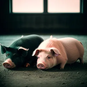 Adorable Pink Piglet on the Farm