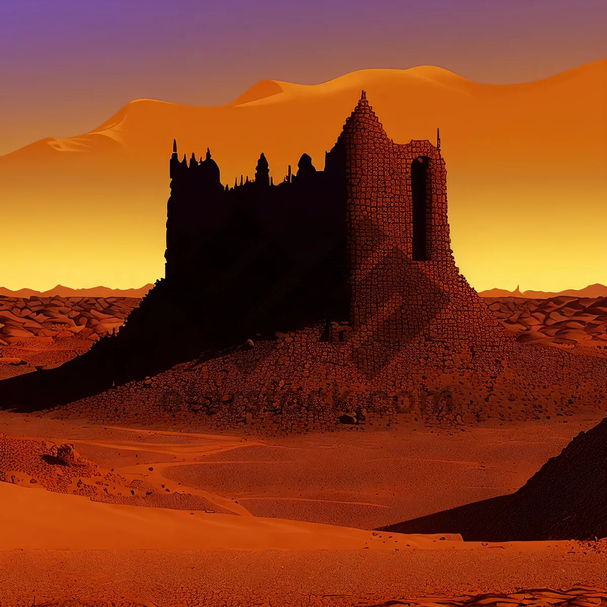 Picture of Majestic Desert Castle: A Scenic Landmark of Sandstone and Rock