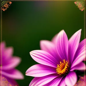 Blooming Pink Daisy in Vibrant Garden