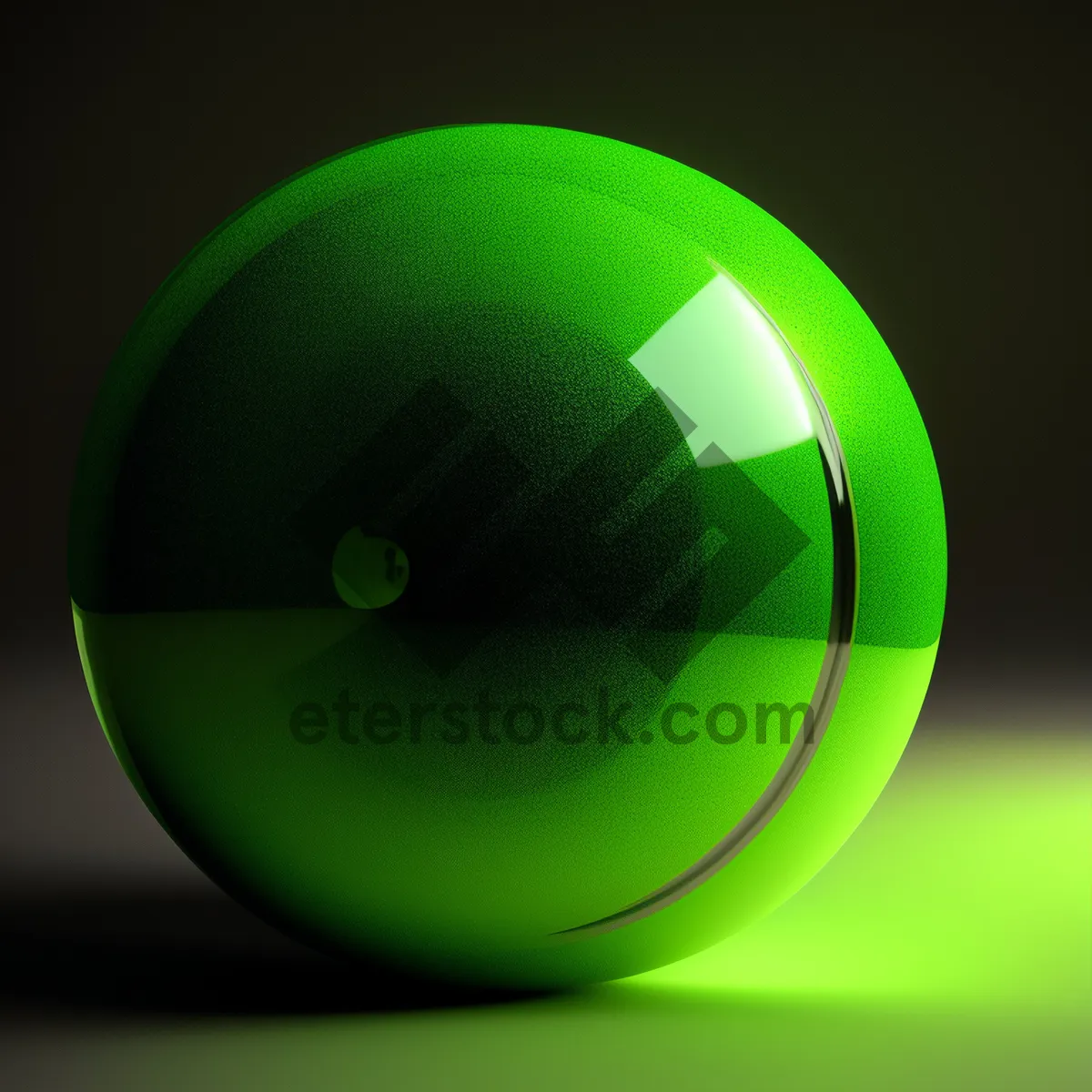 Picture of Shiny Glass Button with Reflective Sphere