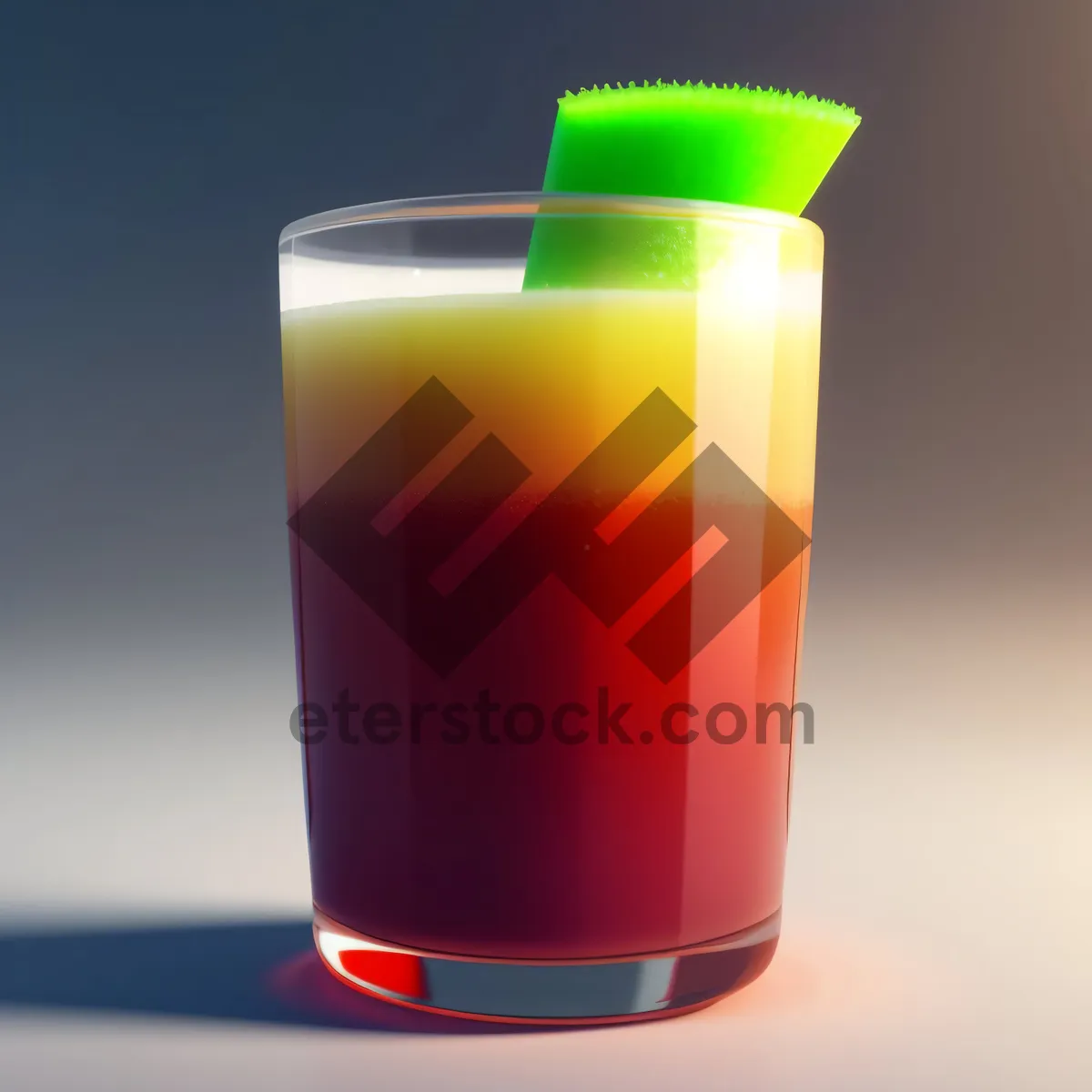 Picture of Refreshing Fruit Cocktail in a Clear Glass