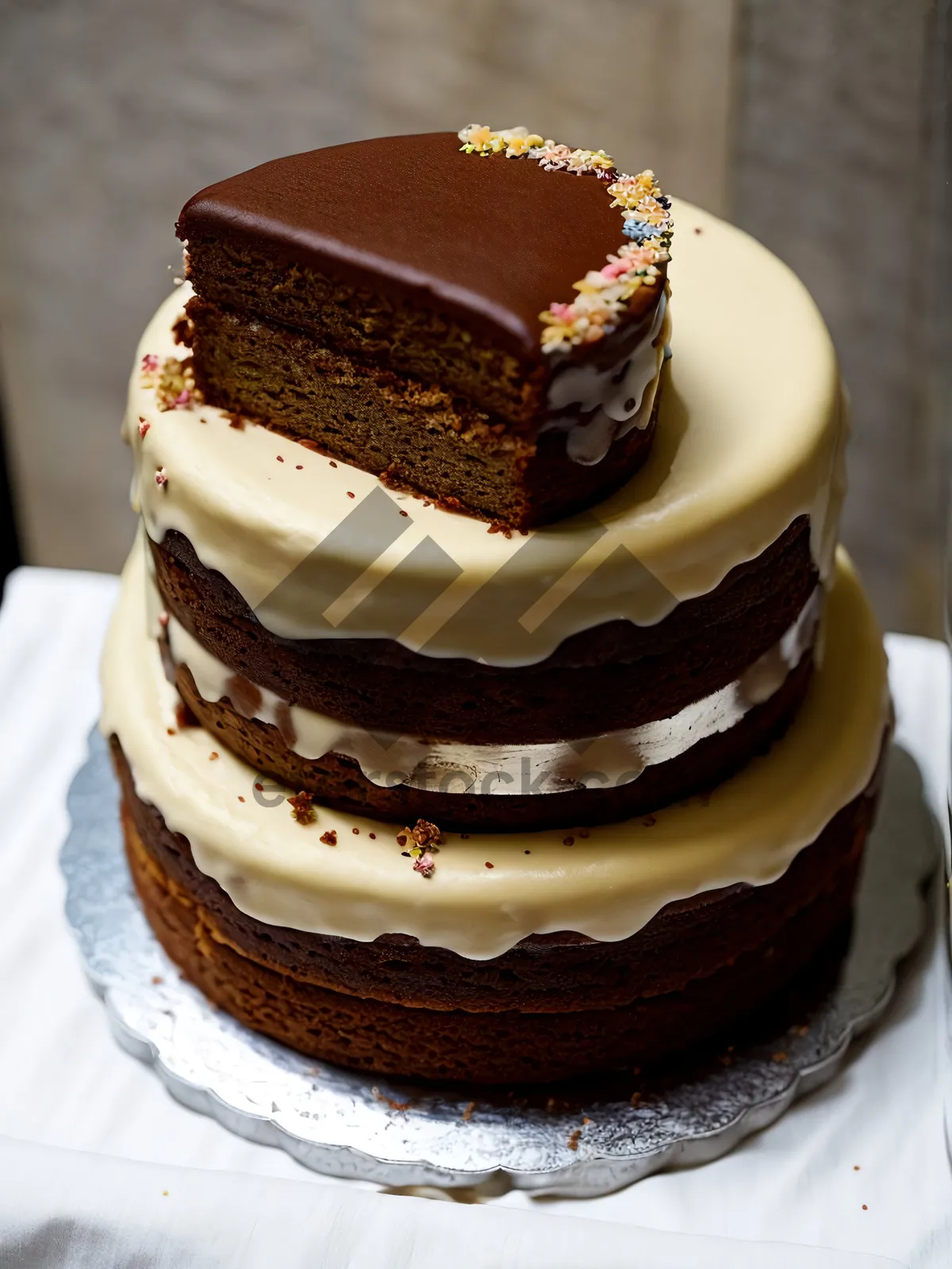 Picture of Decadent Chocolate Mint Cake with Fresh Fruit