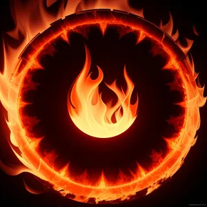 Fiery Inferno: Burning Blaze in Black and Orange