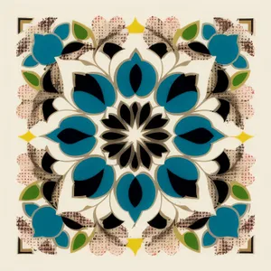 Colorful Floral Delft Mosaic Ceramic Wallpaper