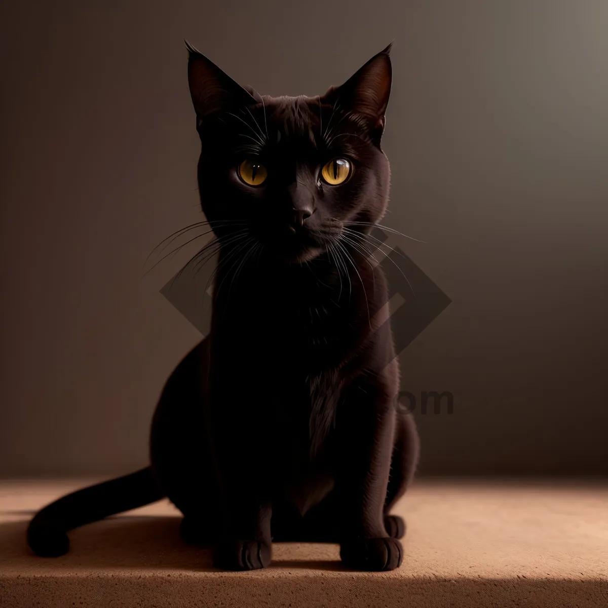 Picture of Adorable Gray Feline with Curious Eyes