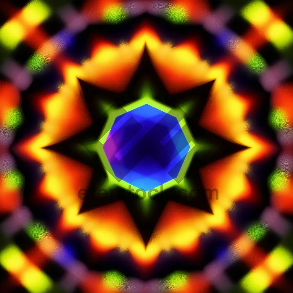 Picture of Vivid Mosaic Design: A Bright and Colorful Optical Device