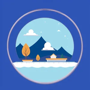 Global Surfer Icon in Round Button