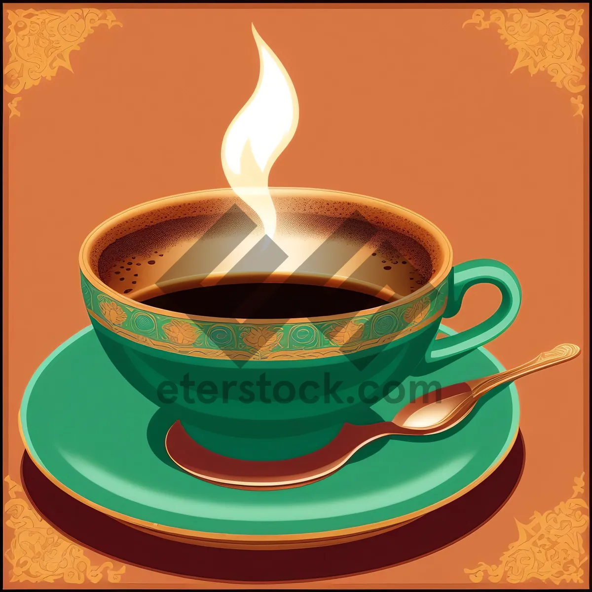 Picture of Morning Brew: A steaming cup of aromatic coffee on a black table.