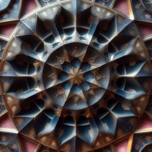 Colorful Mosaic Pinwheel Design