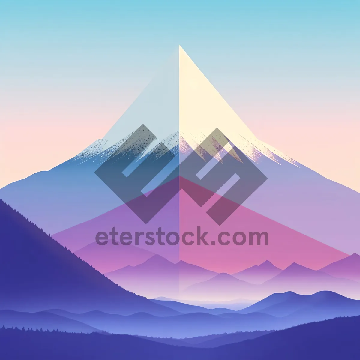 Picture of Japanese Symbolic Pyramid Design Graphic