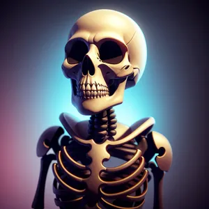 Terrifying Pirate Skeleton: A Spine-Chilling Cartoonesque Illustration