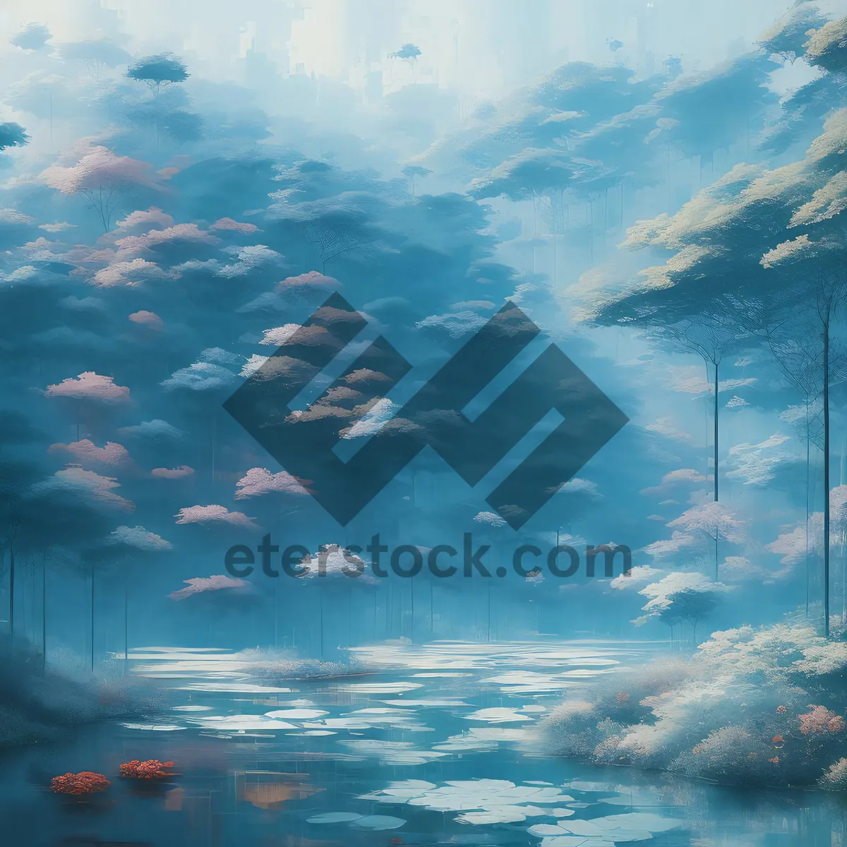 Picture of Tropical underwater scene with bright sun rays