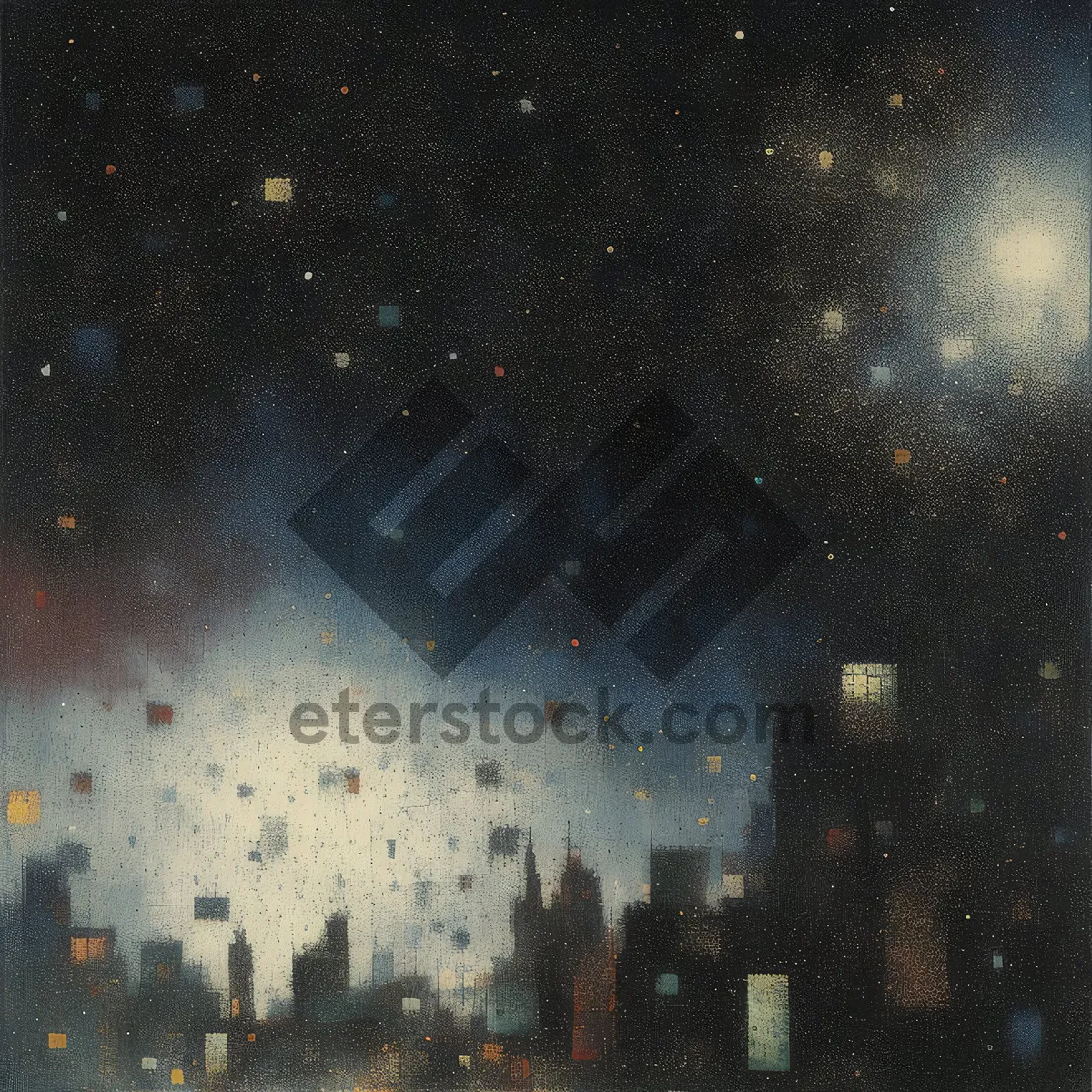 Picture of Dark Galaxy Wallpaper with Bright Shiny Stars