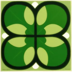 Glossy Icon Set: Shiny Circular Recycling Clover Button