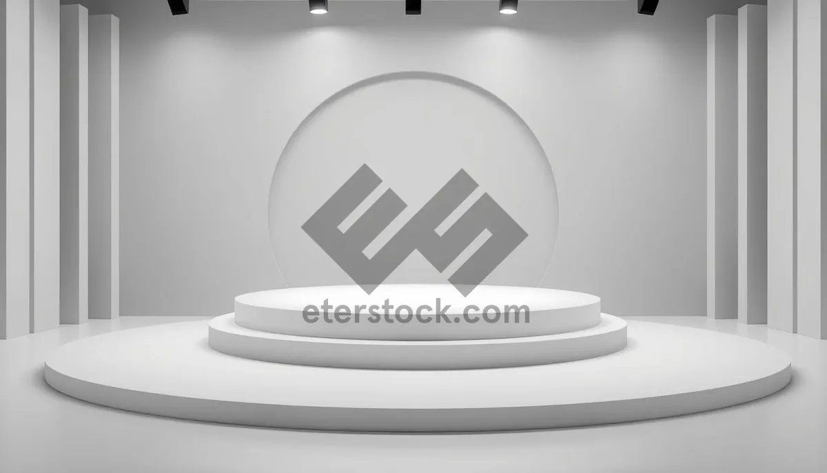 Picture of Modern 3D blank room with designer furniture concept