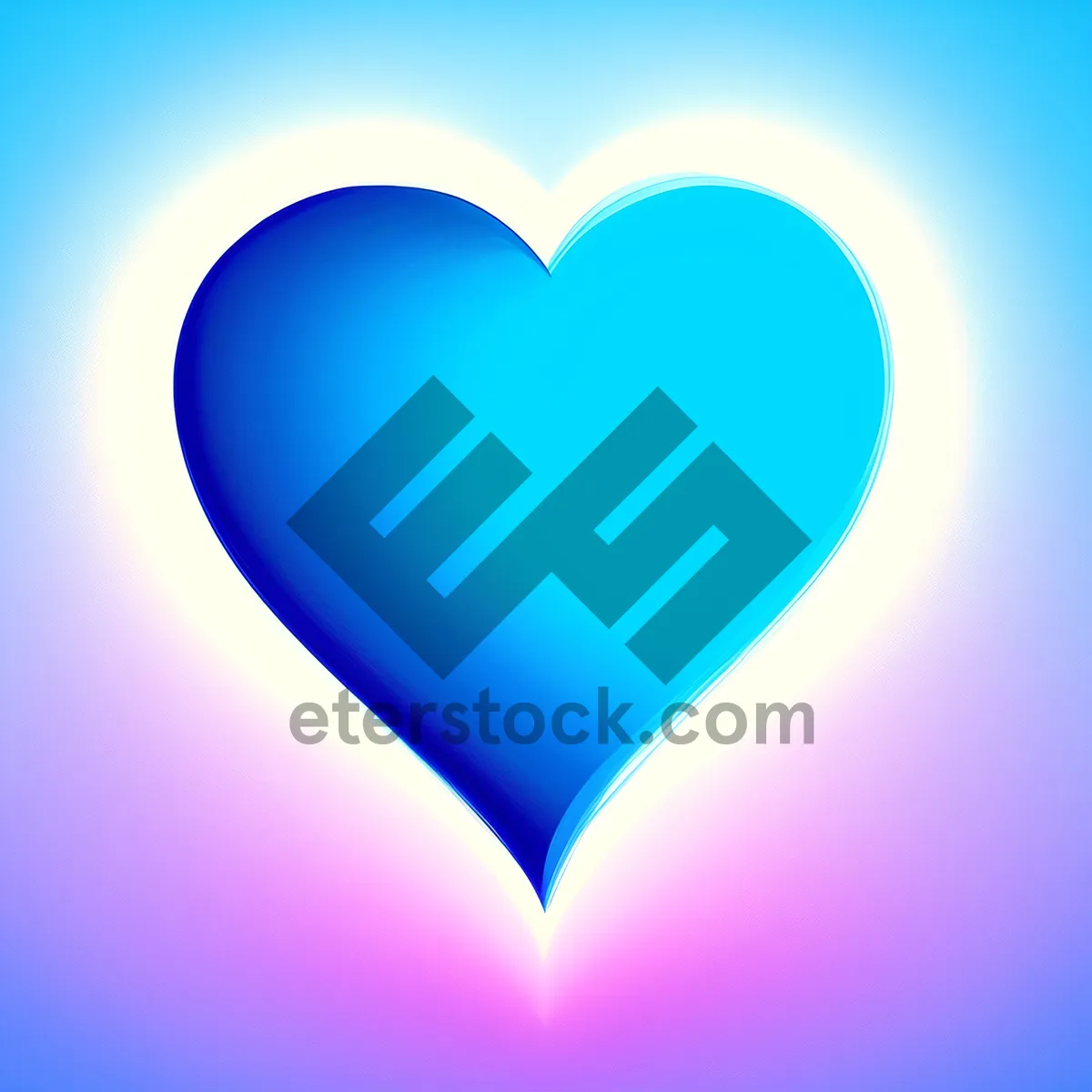 Picture of Shiny Heart Symbol Set for Web Design