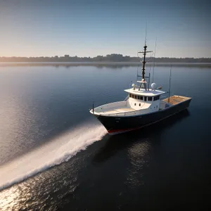 Coastal Cruiser at Harbor - Sea Transportation