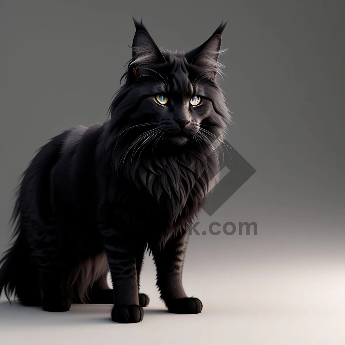 Picture of Fluffy Gray Kitty with Playful Whiskers
